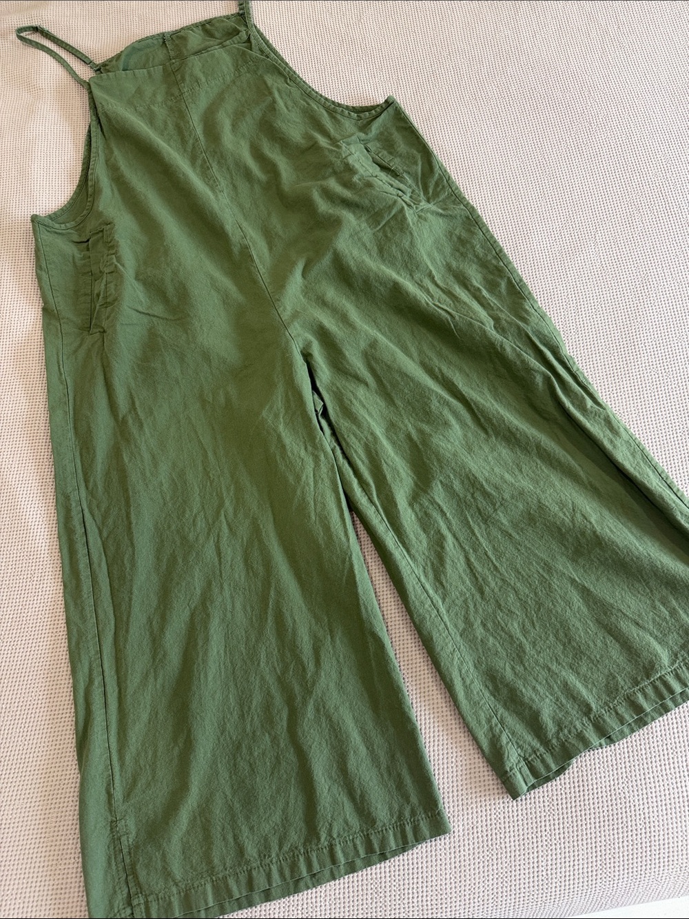Women’s Olive Green Wide-Leg Jumpsuit